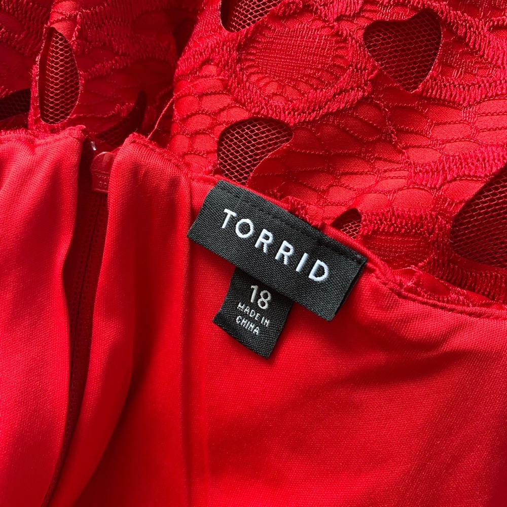 Torrid Red Lace Dress
